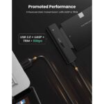 USB ადაპტერი UGREEN CM321 (70609), USB 3.0 to SATA III Adapter Cable, 50cm, for 2.5" SATA SSD/HDD Black - Image 2