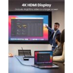 USB-C ჰაბი UGREEN CM380 (80856), Type-C, USB, HDMI, TF/SD, Grey - Image 3