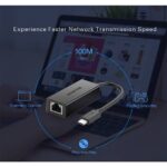 LAN ადაპტერი UGREEN 30287, Type-C to LAN 10/100Mbps Ethernet Adapter, Black - Image 6