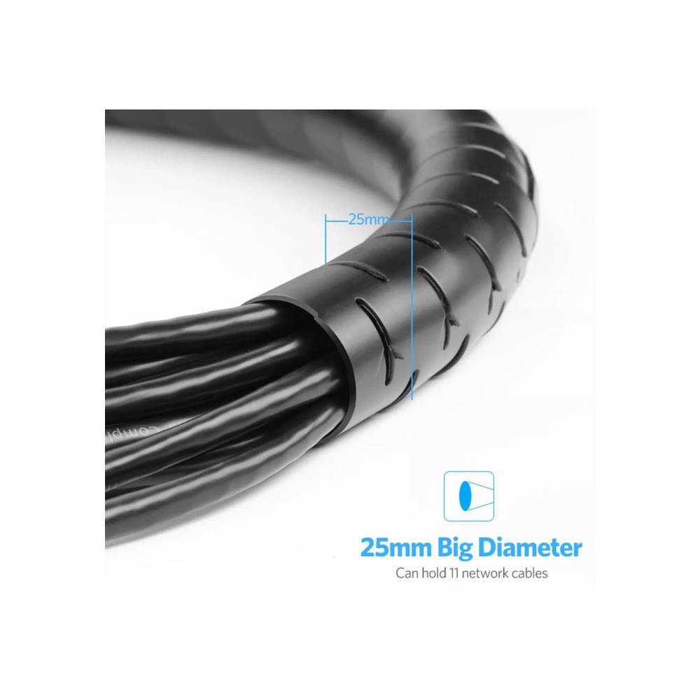 კაბელ მენეჯერი UGREEN LP121 (30820) Cable Organizer, 5m, Black - Image 3