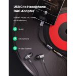 აუდიო ადაპტერი UGREEN 80154, Type-C to Aux 3.5mm Female Audio Adapter, 10cm, Space Gray - Image 2