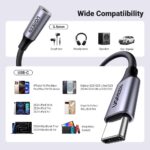აუდიო ადაპტერი UGREEN 80154, Type-C to Aux 3.5mm Female Audio Adapter, 10cm, Space Gray - Image 9