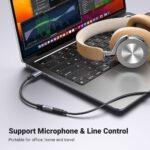 აუდიო ადაპტერი UGREEN 80154, Type-C to Aux 3.5mm Female Audio Adapter, 10cm, Space Gray - Image 13