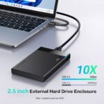 მყარი დისკის ქეისი UGREEN US221 (30847), 2.5″ Hard Drive Enclosure USB 3.0 to SATA III Adapter, Black - Image 9