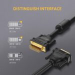 DVI კაბელი UGREEN DV101 (11604), DVI-D 24+1 Male to Male Dual Link Video Cable, 2m, Black - Image 2