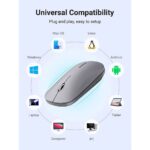 მაუსი Ugreen MU001 (90373), Wireless, 4000DPI, USB, Mouse, Light Gray - Image 6