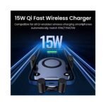 უსადენო დამტენი UGREEN CD256 (40118), 15W, Auto Induction Phone Holder Car Charger, Black - Image 6