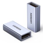 USB ადაპტერი UGREEN US381 (20119) USB 3.0 Type A Female to Female Adapter, Gray - Image 2