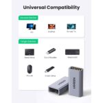 USB ადაპტერი UGREEN US381 (20119) USB 3.0 Type A Female to Female Adapter, Gray - Image 5