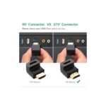 კუთხის HDMI ადაპტერი UGREEN HD112 (20109) HDMI Male to Female Adapter Down, Black - Image 4