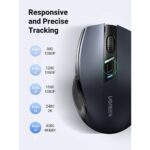 მაუსი UGREEN MU006 (90545) Ergonomic Wireless 2.4G Mouse, 4000DPI, Silence Design, Black - Image 3