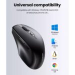 მაუსი UGREEN MU101 (90395), Ergonomic Wireless 2.4G Mouse, Bluetooth, 4000DPI, Silence Design, Black - Image 4