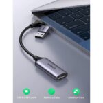 Video Capture Card UGREEN CM489 (40189), 4K HDMI to USB/Type-c, HDMI Video Grabber Box for Live Stream, Silver - Image 4