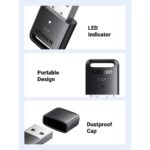 Bluetooth ადაპტერი UGREEN CM591 (90225), USB Bluetooth 5.3 Adapter, Black - Image 4