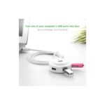 USB ჰაბი UGREEN CR106 (20270), 4xUSB 2.0, 1m, White - Image 2