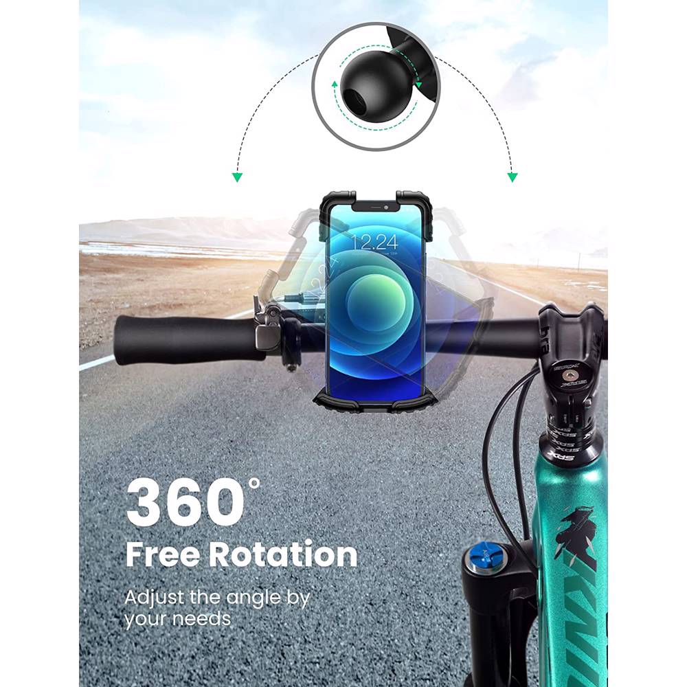 მობილურის დამჭერი UGREEN LP494 (60548), Bike Mount Phone Holder, Black - Image 3