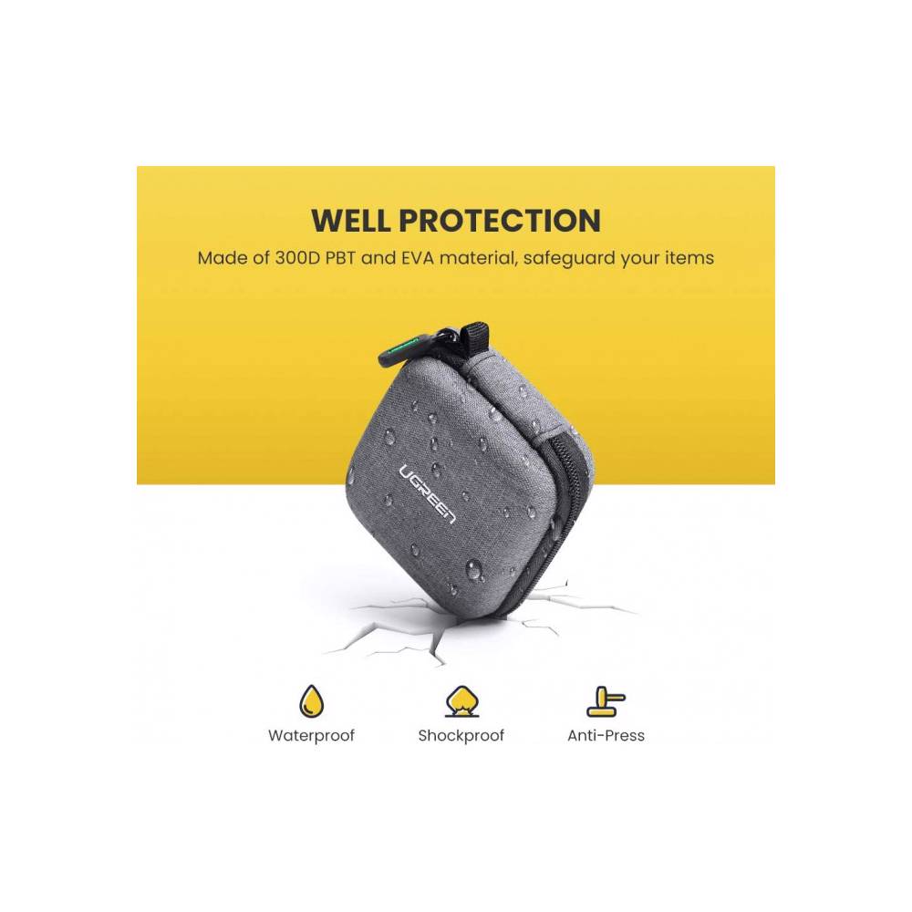 ყურსასმენის ქეისი UGREEN LP128 (70577), Headphone Case, Gray - Image 3