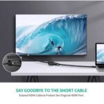 HDMI კაბელი UGREEN HD107 (10142), HDMI Male to Female Cable, 2m, Black - Image 4