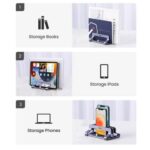 ნოუთბუქის სადგამი UGREEN LP258 (60643), Vertical Dual Slots Laptop Stand, Silver - Image 5