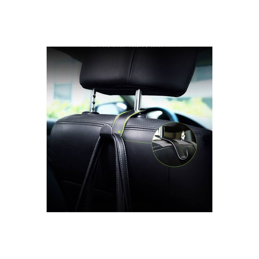 მანქანის აქსესუარი საკიდი UGREEN LP104, 2Pcs/set, Car Back Seat Headrest Hanger Holder Hooks Max load 10kg Black - Image 6