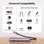 USB-C ჰაბი UGREEN CM473 (15395), Type-C, USB, Hub, Grey - Image 2