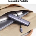 USB-C ჰაბი UGREEN CM473 (15395), Type-C, USB, Hub, Grey - Image 7