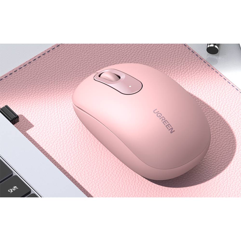 მაუსი UGREEN MU105 (90686), Wireless, USB, Mouse, Cherry Pink - Image 6