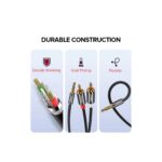 აუდიო კაბელი UGREEN AV116 (10590), 3.5mm Male To 2Rca Male Cable, 3m, Black - Image 3