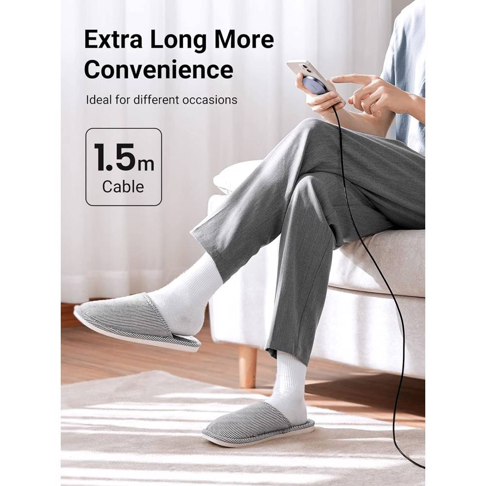 უსადენო დამტენი UGREEN CD245 (30233), MFI MagSafe 15W, Type-C to Magnetic Wireless Charger, Gray - Image 5