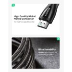 HDMI კაბელი UGREEN HD140 (80405), 8K, 2.1 HDMI To HDMI Cable, 5m, Black - Image 3