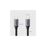 USB კაბელი UGREEN US161 (50751), USB 3.1 Type-c To Type-c Cable, Video Data Cable, 1.5m, Black - Image 2