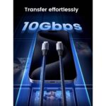 ვიდეო კაბელი UGREEN US355 (80150), 4K Video Cable , 100W, Type-c To Type-c 3.2 Gen 2 Cable, 1m, Black - Image 4