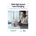 მობილურის დამტენი UGREEN X755 (25871) Nexode Pro, 65W, USB, Type-C with Type-c Cable 1.5m, Grey - Image 5