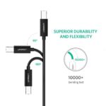 პრინტერის კაბელი UGREEN US241 (50446), Type-C To USB-B, 2m, Black - Image 3