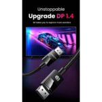 ვიდეო კაბელი UGREEN DP114 (80392), 8K, DisplayPort To DisplayPort, 2m, Black - Image 7