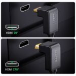 HDMI კაბელი UGREEN HD103 (10172), 4K HDMI Cable Male to Male, 90 Degree, 1m, Black - Image 9
