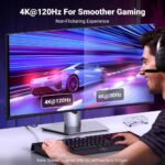 ვიდეო კაბელი UGREEN DP115 (80397), 8K, DisplayPort to HDMI, 2m, Grey - Image 7