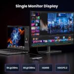 USB-C ჰაბი UGREEN CM498 (15852) Revodok 206, 2xHDMI, USB, Type-C, HUB, Grey - Image 8