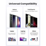 USB კაბელი UGREEN US255 (50123), 60W, Type-C to Angled Type-C Round, 1m, Grey - Image 7