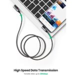 USB კაბელი UGREEN US176 (20856), 18W, USB-A to Type-C 90 Degree, 1m, Space Grey - Image 3