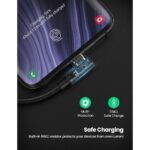 USB კაბელი UGREEN US176 (20856), 18W, USB-A to Type-C 90 Degree, 1m, Space Grey - Image 6