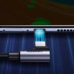 USB კაბელი UGREEN US176 (20857), 18W, USB-A to Type-C 90 Degree, 2m, Space Gray - Image 7