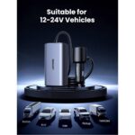 მანქანის დამტენი UGREEN EC706 (35571), 150W, Type-C, USB, Car Charger, Grey - Image 2