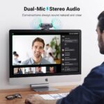 ვებკამერა UGREEN CM778 (35626), 2K, Built-in Microphone, Webcam, Black - Image 6