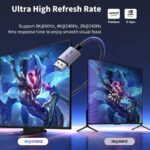 ვიდეო კაბელი UGREEN DP120 (25906), 8K, DisplayPort to DisplayPort, 3m, Grey/Black - Image 2