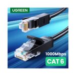 ქსელის კაბელი UGREEN NW102 (20161), Cat6 Patch Cord UTP Lan Cable, 3m, Black - Image 3