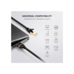 ქსელის კაბელი UGREEN NW107 (11229), Cat7 Patch Cord STP Ethernet Lan Cable, 0.5m, Black - Image 6