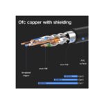 ქსელის კაბელი UGREEN NW107 (11271), Cat7 STP Ethernet Patch Cord Lan Cable, 5m, Black - Image 6