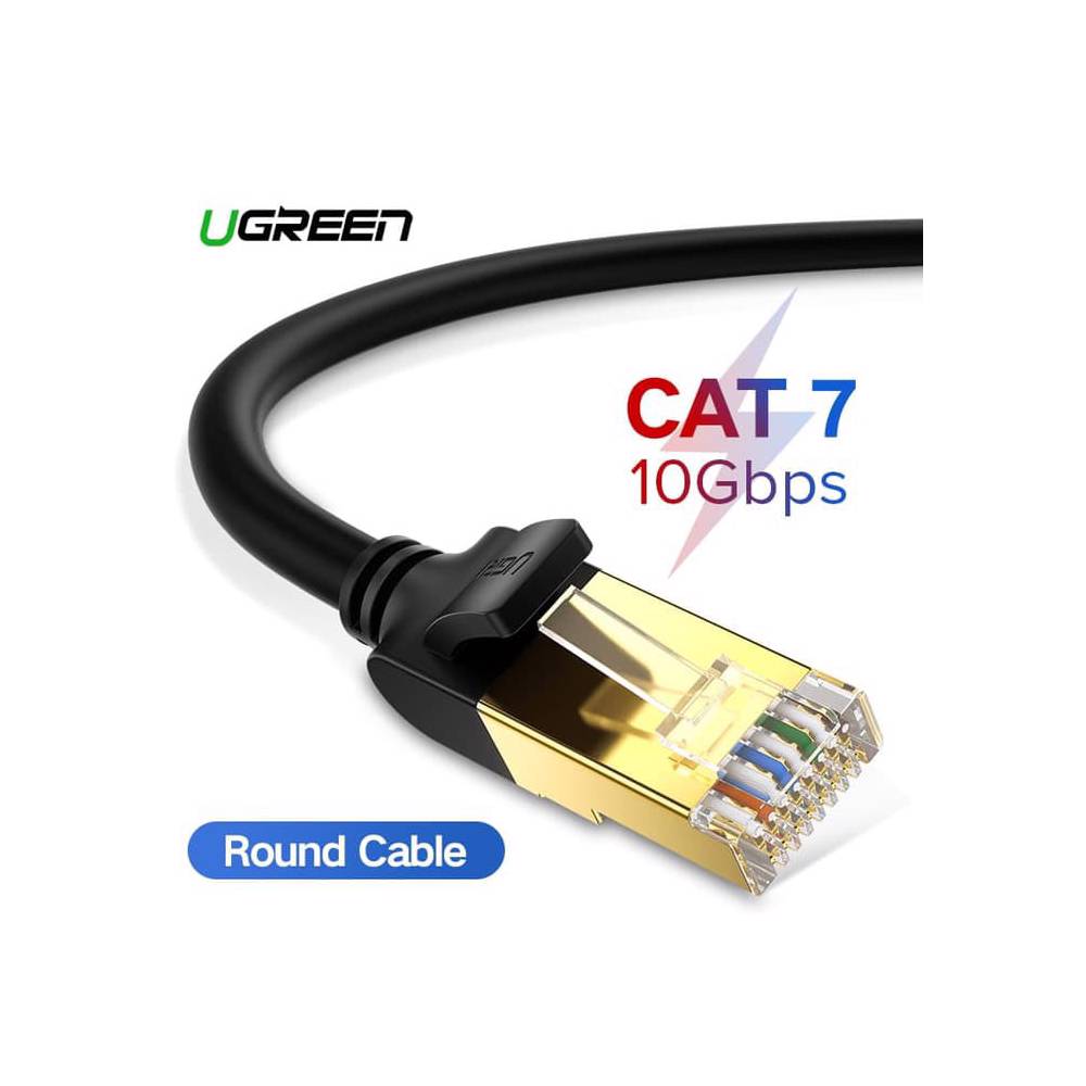ქსელის კაბელი UGREEN NW107 (11271), Cat7 STP Ethernet Patch Cord Lan Cable, 5m, Black - Image 7