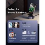 უსადენო დამტენი UGREEN W702 (35316) MagFlow Qi2, 25W, Magnetic Foldable Charging Station, Dark Gray - Image 7